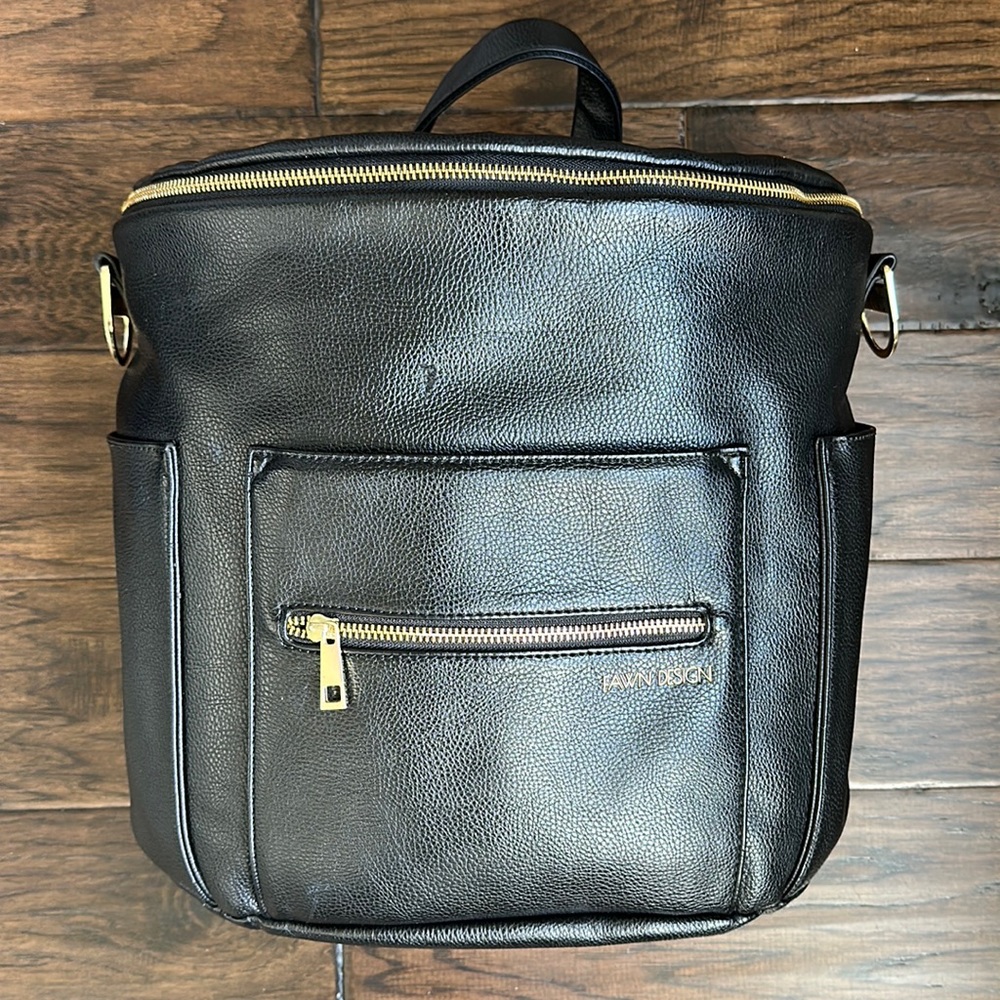 Fawn Design Original Diaper Bag in Black.